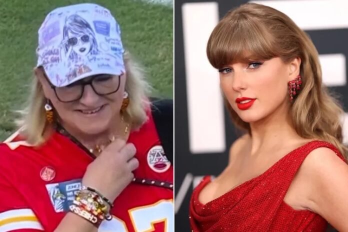 Donna Kelce reveals Taylor Swift forced her to wear a cap with Taylor’s face on it, says she’s tired of the attention and just wants peace