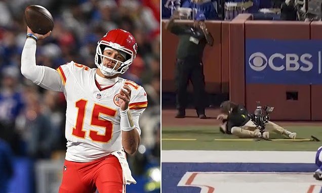 Patrick Mahomes permanently suspended for the season after wiping out cameraman, causing major damage following Chiefs’ loss to Bills last night
