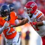 Travis Kelce Officially Sent Out of the Match After Serious Confrontation with Broncos Defender That Turned into a Fight. Travis Kelce Officially Sent Out of the Match After Serious Confrontation with Broncos Defender That Turned into a Fight.
