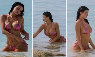 Kylie Jenner shows off her curves in a micro pink bikini in Turks and Caicos... See 5 Incredible Photos
