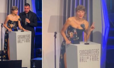 Taylor Swift Invites Fiancé Travis Kelce to the Stage During Her Songwriters Hall of Fame Induction Speech in NYC - But She Didn’t Know an Emotional Travis Would Shockingly Confirm What Millions of Fans Have Been Saying All Along… See the FULL Speech Breaking the Internet: “Taylor and I Are…”
