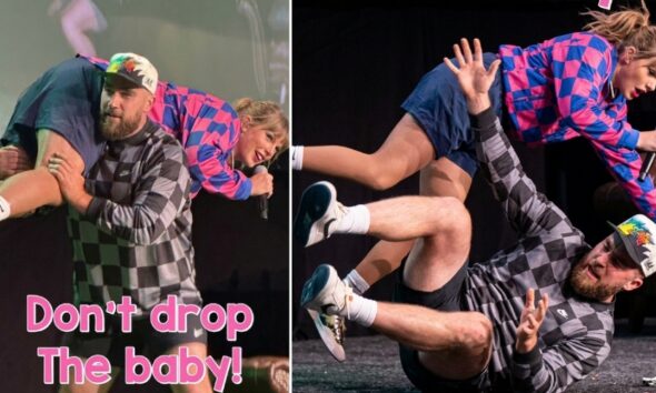 DISASTER: Travis Kelce Accidentally Drops Taylor Swift During Playful “Don’t Drop the Baby” Stunt at New Heights Live Show - Pop Star Reportedly in Critical Condition, Feared to Be Permanently…