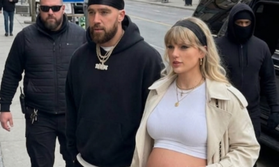 Travis Kelce Steps Out With his Baby Mama Taylor Swift Who is Pregnant With Their First Child And Shows Off Her Baby Bump