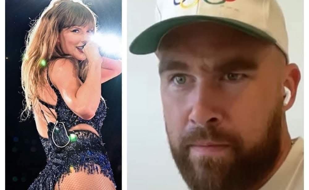 After not seeing Taylor Swift Since Her Songwriter Hall of Fame Induction Appearance, The moment Travis Kelce saw this photo of Taylor, He couldn't hide his Hilarious Reaction.... See Full Clip