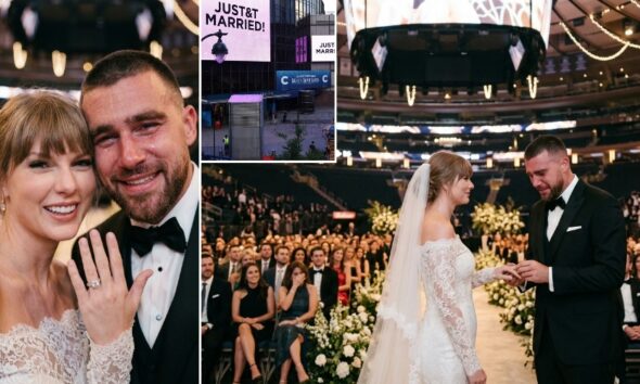Taylor Swift and Travis Kelce Are Officially Married - See the First Look as an Emotional Travis Kelce Puts the Ring on Taylor Swift’s Finger... See Never-Before-Seen Clip
