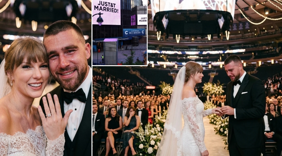 Taylor Swift and Travis Kelce Are Officially Married - See the First Look as an Emotional Travis Kelce Puts the Ring on Taylor Swift’s Finger... See Never-Before-Seen Clip