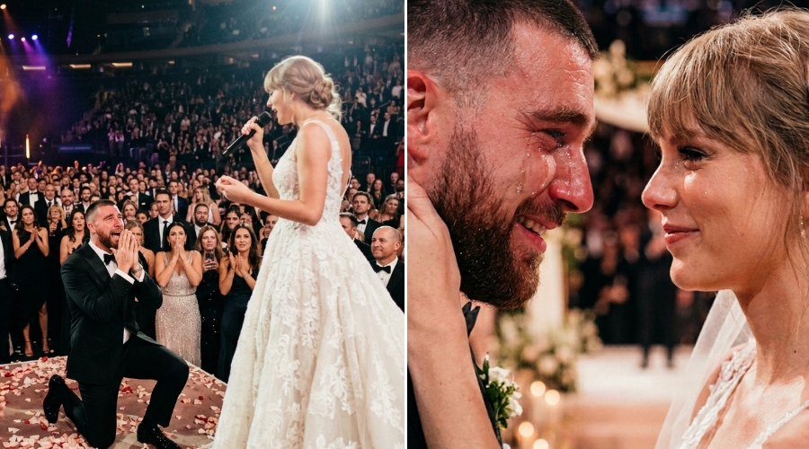 Full Video of Taylor Swift’s New Song Performance at Her Wedding Dedicated to Travis Kelce - Guests Left in Shock as an Overwhelmed Travis Falls to His Knees and Bursts Into Tears, Shouting Three Powerful Words... See Raw Clip