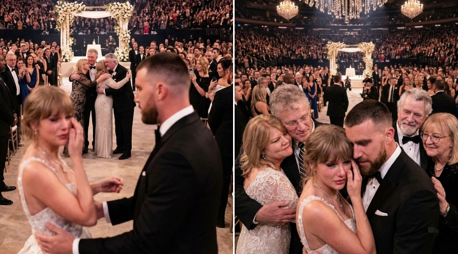 First Glimpse of the Emotional Moment as Taylor Swift and Travis Kelce’s Parents Embrace in Tears at the MSG Wedding Ceremony - Taylor Breaks Down While Watching, and Travis Gently Comforts Her, Leaving Guests Deeply Moved as the Parents Step Forward to Meet Them… See Never-Before-Seen Clip