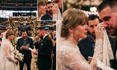Full Video of Travis Kelce Crying as He Reads the Sweetest Vows to His Wife Taylor Swift, Leaving Her Blushing and in Tears - Guests Were Taken on an Emotional Rollercoaster When Taylor Used Her Wedding Dress to Wipe His Uncontrollable Tears… See Unseen Clip