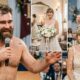 First Look at a Never-Before-Seen Clip from Taylor Swift and Travis Kelce’s Star-Studded MSG Wedding Documentary, Capturing Insane Moments from Jason Kelce’s Shirtless Altar Speech to the Wedding Cake Smash on Taylor’s Face, Plus Clear High-Detail Photos of Her Wedding Dress