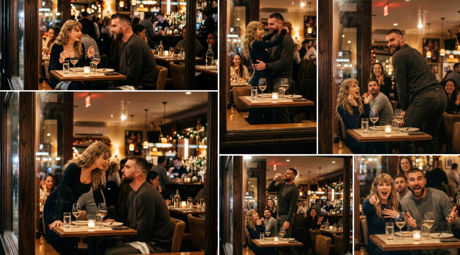 Taylor Swift Drooling Over New Husband Travis Kelce on Their First Post-Wedding Dinner Date in NYC - He Shocks Everyone With Surprise Table Performance, Wedding Slow Dance & Hilarious Twerking! Open Window Chaos Goes Viral... See Full Clip + 38 Steamy Photos
