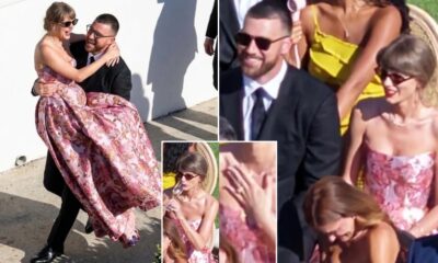 Complete Video of Shocking First Appearance as Taylor Swift and Travis Kelce Were Spotted at JuJu Smith-Schuster’s Wedding, One Week After Their Own