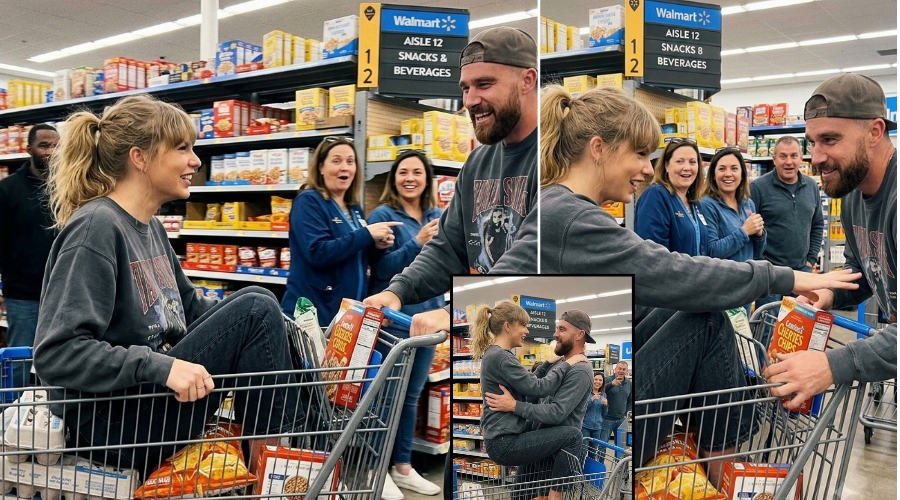Taylor Swift and Travis Kelce Spotted Doing Their Own Midnight Grocery Shopping at Walmart After Their Wedding, Showing How the Celebrity Couple Does Unusual Things Like Average Americans, but Fans Can’t Get Enough of the Hilarious Moment Taylor Playfully Sits Inside a Shopping Cart While Travis Pulls Her Through the Aisles... See the 2 Minutes Viral Clip