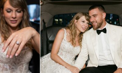 Travis Kelce Finally Reveals First Look at His Wife Taylor Swift’s Custom Dior Wedding Dress as She Flaunts Her Wedding Ring - See 20 Photos