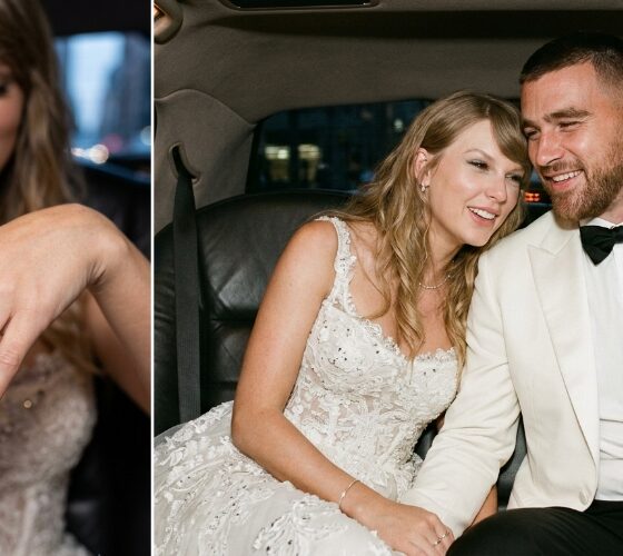 Travis Kelce Finally Reveals First Look at His Wife Taylor Swift’s Custom Dior Wedding Dress as She Flaunts Her Wedding Ring - See 20 Photos