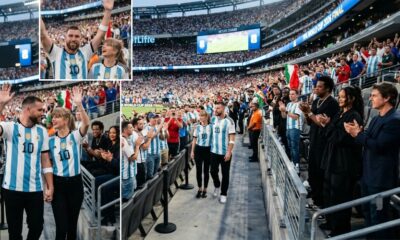 First Glimpse of a Monumental Moment Taylor Swift and Travis Kelce Stun in Matching Argentina Jerseys as They Walk into New York–New Jersey Stadium for the 2026 World Cup Final, Receiving a Roaring Standing Ovation from Tom Cruise, JAY-Z, Rihanna, and Other A-List Celebrities… See Never-Before-Seen Photos and Unseen Clips
