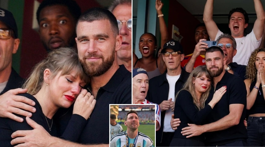 Travis Kelce Comforts a Crying Taylor Swift at the FIFA World Cup 2026 After Spain’s Win Over Argentina, but His Expression Reveals He’s Glad Spain Won and He May Have Some Serious Explaining to Do When She Sees the Photos at Home