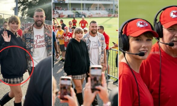 Travis Kelce Shockingly Arrives at Chiefs Training Camp Hand-in-Hand With Wife Taylor Swift, Sending the Internet Into An Absolute Meltdown as She Sparks Major Pregnancy Rumors in Oversized Baggy Clothes and a Subtle Weight Gain