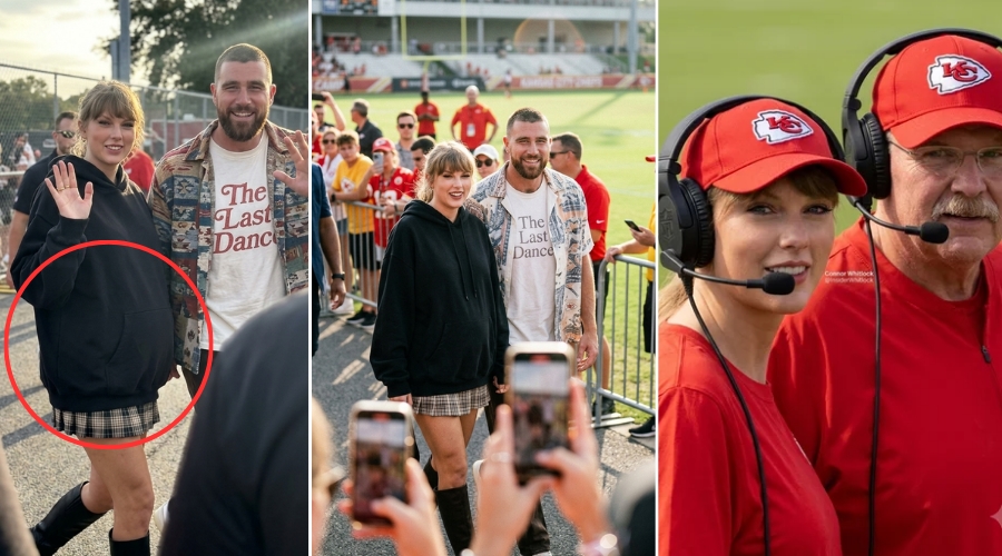 Travis Kelce Shockingly Arrives at Chiefs Training Camp Hand-in-Hand With Wife Taylor Swift, Sending the Internet Into An Absolute Meltdown as She Sparks Major Pregnancy Rumors in Oversized Baggy Clothes and a Subtle Weight Gain