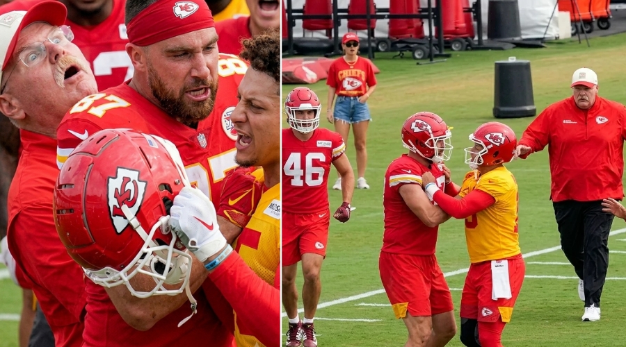 Travis Kelce and Patrick Mahomes Lost Control in an Explosive Sideline Argument at Chiefs Training Camp After Patrick Screamed "Keep Taylor and Her Circus Off My Field and Focus on Football" Over Endless Media Distractions, Prompting Travis to Snap Back