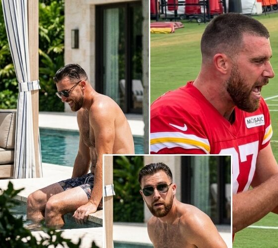 Travis Kelce Ditches Chiefs Training Camp on Day 3 After Heated Fight With Patrick Mahomes Over Insulting Comments About Taylor Swift, Spotted Few Hours Later Bare-Chested on Poolside Date With Her