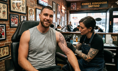 Travis Kelce Unveils Massive Taylor Swift Tattoo Days Before Wedding - But One Detail Has Fans Talking... See Photos