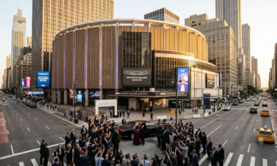 Travis Kelce Arrives at MSG Wedding Center Looking Incredibly Handsome in a Fitted Black Tux, Tears Up and Hugs His Mom During First Look with Taylor