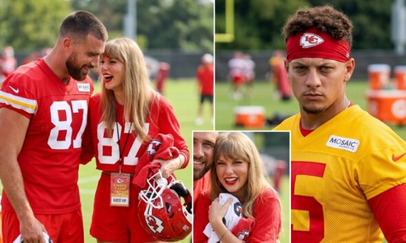 Taylor Swift Causes Total Meltdown After Shocking Fans with a Surprise Appearance at Chiefs Day 4 Training Camp Event in St. Joseph - Leaving Thousands Stunned as Travis Kelce Stops Practice to Hug Her On the Field