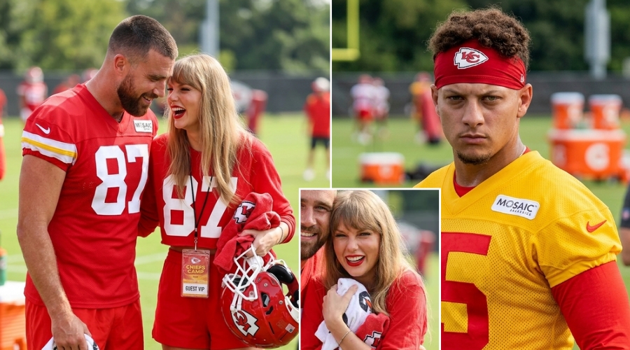 Taylor Swift Causes Total Meltdown After Shocking Fans with a Surprise Appearance at Chiefs Day 4 Training Camp Event in St. Joseph - Leaving Thousands Stunned as Travis Kelce Stops Practice to Hug Her On the Field