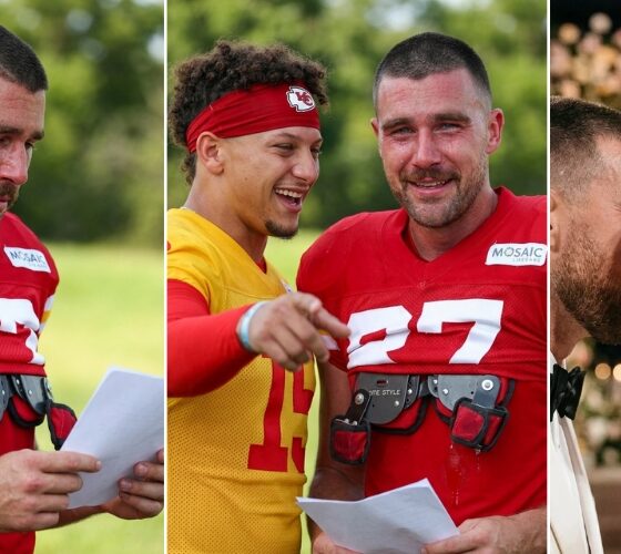 Travis Kelce Debuts Bold New “El Travador” Mustache for His 1-Month Wedding Anniversary Before Breaking Down in Tears at Chiefs Training Camp When Taylor Swift Sends a Surprise Field Delivery