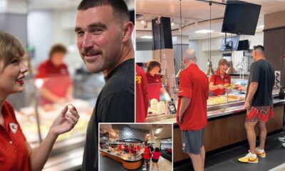 Taylor Swift Spotted Hand-Delivering Lunch to Travis Kelce’s Hungry Chiefs Teammates at the Team Facility Cafeteria, Only for the Sweet Gesture to Take a Hilarious Turn When She Handed Travis His Plate and Joked