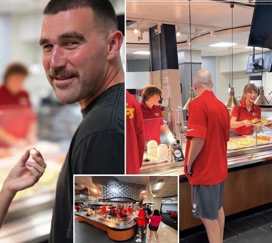 Taylor Swift Spotted Hand-Delivering Lunch to Travis Kelce’s Hungry Chiefs Teammates at the Team Facility Cafeteria, Only for the Sweet Gesture to Take a Hilarious Turn When She Handed Travis His Plate and Joked
