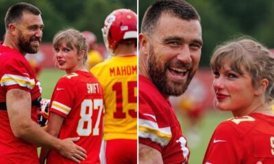 Travis Kelce Caught Grabbing Taylor Swift’s Backside at Chiefs Training Camp After Her Surprise Appearance With Food for His Teammates, But Fans Can’t Get Enough of Adorable Reaction to Travis’ Quirky Antics as an Adorable Moment Unfolds on Camera… See the Full Raw Clips and Photos