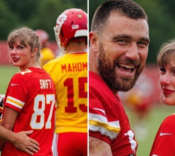 Travis Kelce Caught Grabbing Taylor Swift’s Backside at Chiefs Training Camp After Her Surprise Appearance With Food for His Teammates, But Fans Can’t Get Enough of Adorable Reaction to Travis’ Quirky Antics as an Adorable Moment Unfolds on Camera… See the Full Raw Clips and Photos