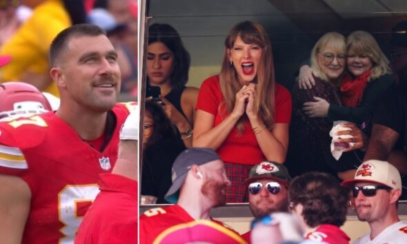 See the Moment Taylor Swift Went Crazy as Her Mom Andrea and Donna Kelce Sweetly Hugged After Travis Kelce Scored a Touchdown, But the Moment That Sent Fans Even Crazier Was Travis’ Unexpected Reaction When He Looked Over at Them and What He Said Next... See the Unseen Clip