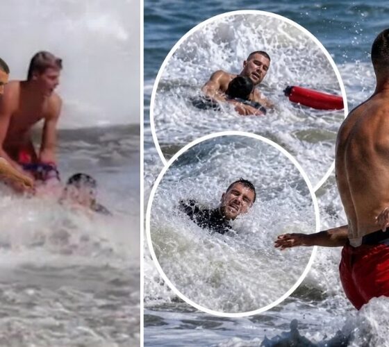 WATCH: Taylor Swift’s Husband Travis Kelce Risked His Life to Rescue a Child From Powerful Waves During Their Private Beach Date