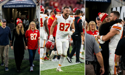 First Look at the Emotional Moment Travis Kelce Catches Sight of Taylor Swift Entering the Tunnel With His Mom Donna and Her Dad Scott - Then DASHES Across the Sideline to Pull Her Into a Tight Hug and Tender Kiss, Proving How Deeply He Missed Her During Intense Preseason Practice - Fans Can’t Stop Watching the Unscripted Reunion as His Radiant Smile Captures Everything… Watch the Full 5-Minute Unreleased Video Clip