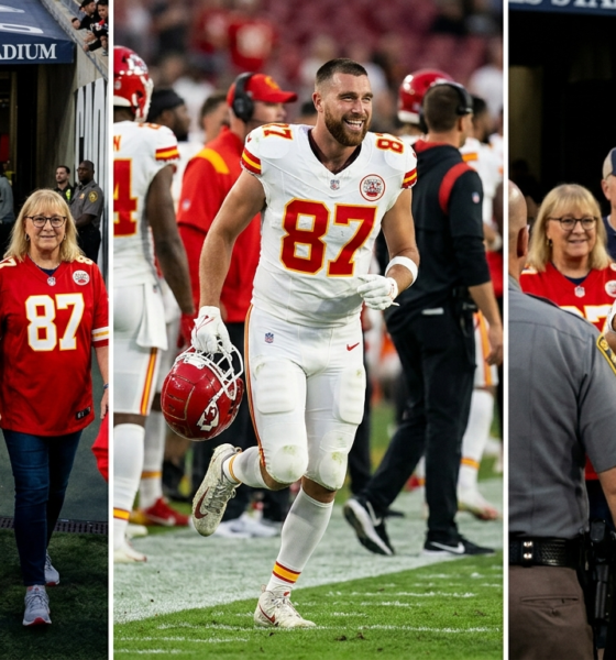 First Look at the Emotional Moment Travis Kelce Catches Sight of Taylor Swift Entering the Tunnel With His Mom Donna and Her Dad Scott - Then DASHES Across the Sideline to Pull Her Into a Tight Hug and Tender Kiss, Proving How Deeply He Missed Her During Intense Preseason Practice - Fans Can’t Stop Watching the Unscripted Reunion as His Radiant Smile Captures Everything… Watch the Full 5-Minute Unreleased Video Clip
