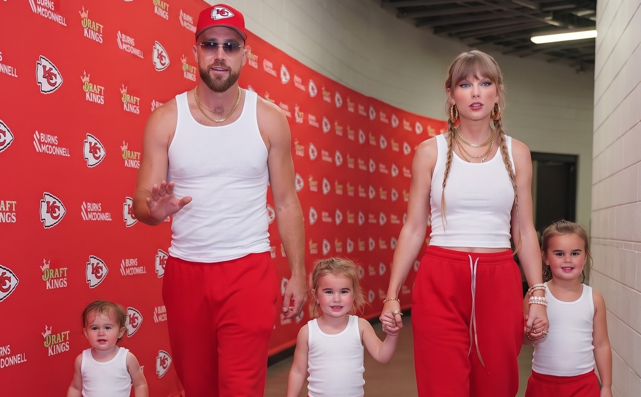 First Look at the Beautiful and Adorable Moment Travis Kelce Walks into Arrowhead Stadium with His Wife Taylor Swift and His Nieces Wyatt, Elliotte, and Bennett for the Chiefs vs. Seahawks Preseason Game for the First Time - See the Never-Before-Seen Sweet 3-Minute Clip and Photos