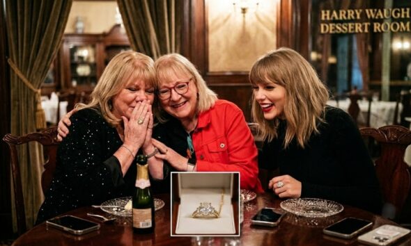 Taylor Swift, Travis Kelce’s Mother Donna Kelce, and Her Mother Andrea Swift Spotted Having an Emotional Heart-to-Heart Over Taylor's Wedding Band at Tampa’s Legendary Bern’s Dessert Room Ahead of the Chiefs vs Buccaneers Game, as Taylor Bursts Into Smiles While Her Mom Andrea and Travis’s Mom Donna Share a Tearful Hug in the Most Heartwarming Family Moment Ever Captured… See the Never-Before-Seen Photos and Exclusive Clip