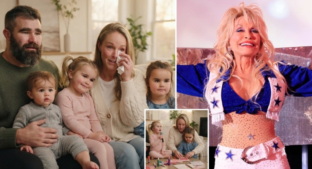 Jason and Kylie Kelce and Their Daughters Pay a Heartfelt Family Tribute to Dolly Parton Following Her Passing at 80 - Jason Picks Up His Guitar for an Emotional Acoustic Cover of “Coat of Many Colors,” While Kylie Shares Her Raw Reaction and Helps Wyatt, Elliotte, and Bennett Create Handmade Cards and Sing “Jolene” Together to Honor the Country Legend - See the Full Unseen Clip