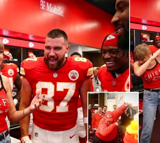Taylor Swift Breaks Chiefs and NFL Protocol After Bursting Into the Chiefs Locker Room Following the Chiefs’ Thrilling 33-30 Overtime Win Over the Indianapolis Colts to Celebrate the Team and Boost Their Morale With a Sweet Speech - But Her Hilarious Recreation of Coach Andy Reid’s Famous Celebratory “Dab” Dance Moves Sends Teammates and Staff Crazy, and Fans Can’t Stop Talking About It - See the Never-Before-Seen Clip