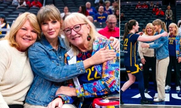 Taylor Swift Steps Out With Mom Andrea Swift and Donna Kelce for a Special Night at the Fever-Lynx Game to Cheer on Caitlin Clark