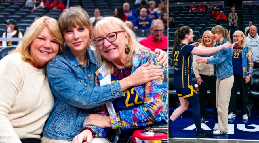 Taylor Swift Steps Out With Mom Andrea Swift and Donna Kelce for a Special Night at the Fever-Lynx Game to Cheer on Caitlin Clark