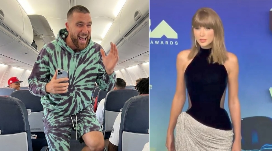 Patrick Mahomes Drops Hilarious Never-Before-Seen Video of Travis Kelce Reacting to Taylor Swift Being Called “Mrs. Kelce” at the 2026 MTV VMAs, Jumping Up, Laughing and Shouting “That’s My Wife!” on the Plane Back to Kansas City Following the Chiefs’ Thrilling 24–10 Win Over the Dolphins