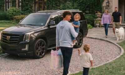 Patrick Mahomes, Together With His Two Kids Golden and Bronze, Seen Arriving at Taylor Swift and Travis Kelce's Private $5.35 Million Ohio Lakefront Home Carrying Big Baby Gifts as Taylor Gives a Huge Hint That She Is Pregnant