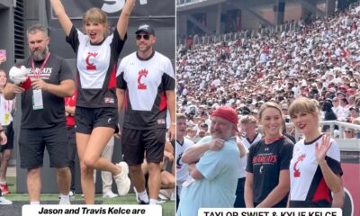 Taylor Swift, Travis Kelce and Sister-in-Law Kylie Kelce Spotted Supporting Jason Kelce as He Is Honored at the Bearcats' Opening Game Ahead of His Hall of Fame Induction in October - See the Full Never-Before-Seen Clip