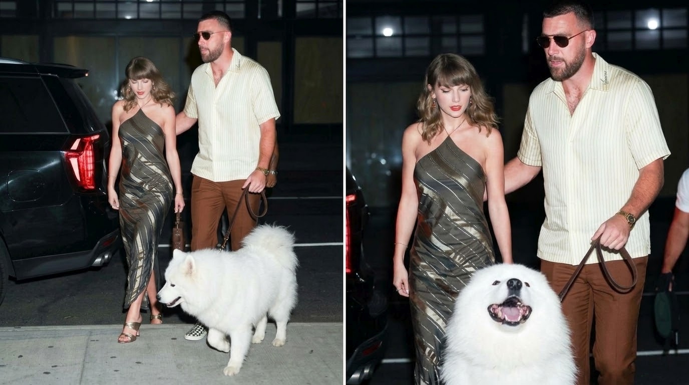Taylor Swift and Husband Travis Kelce Step Out for Dinner at an Indian Restaurant in NYC With Their Adorable Dog - But What Taylor Did With the Dog Has Fans Talking About One Heartwarming Detail