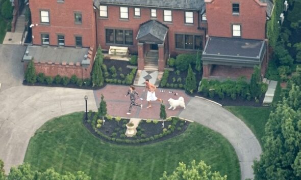 Travis Kelce Caught in Only a Towel Chasing Wife Taylor Swift as She Screamed, “Do You Want to Kill Me? This Is the 9th Time, I’m Not Doing It Again!” This Afternoon Outside Their $5.35 Million Ohio Mansion... See Clearer Close-Up Photos and Clips