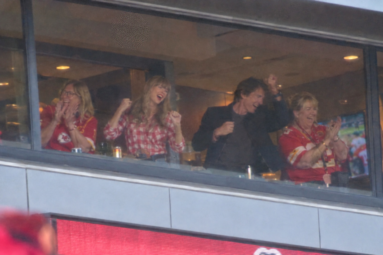 Taylor Swift, her Mom Andrea Swift, Mother-in-Law Donna Kelce, and Tom Cruise Spotted Performing Hilarious Chant and Dance to Boost Travis Kelce to a Touchdown at Chiefs Season Opener... See Clearer Photos and the Full Hilarious Clip